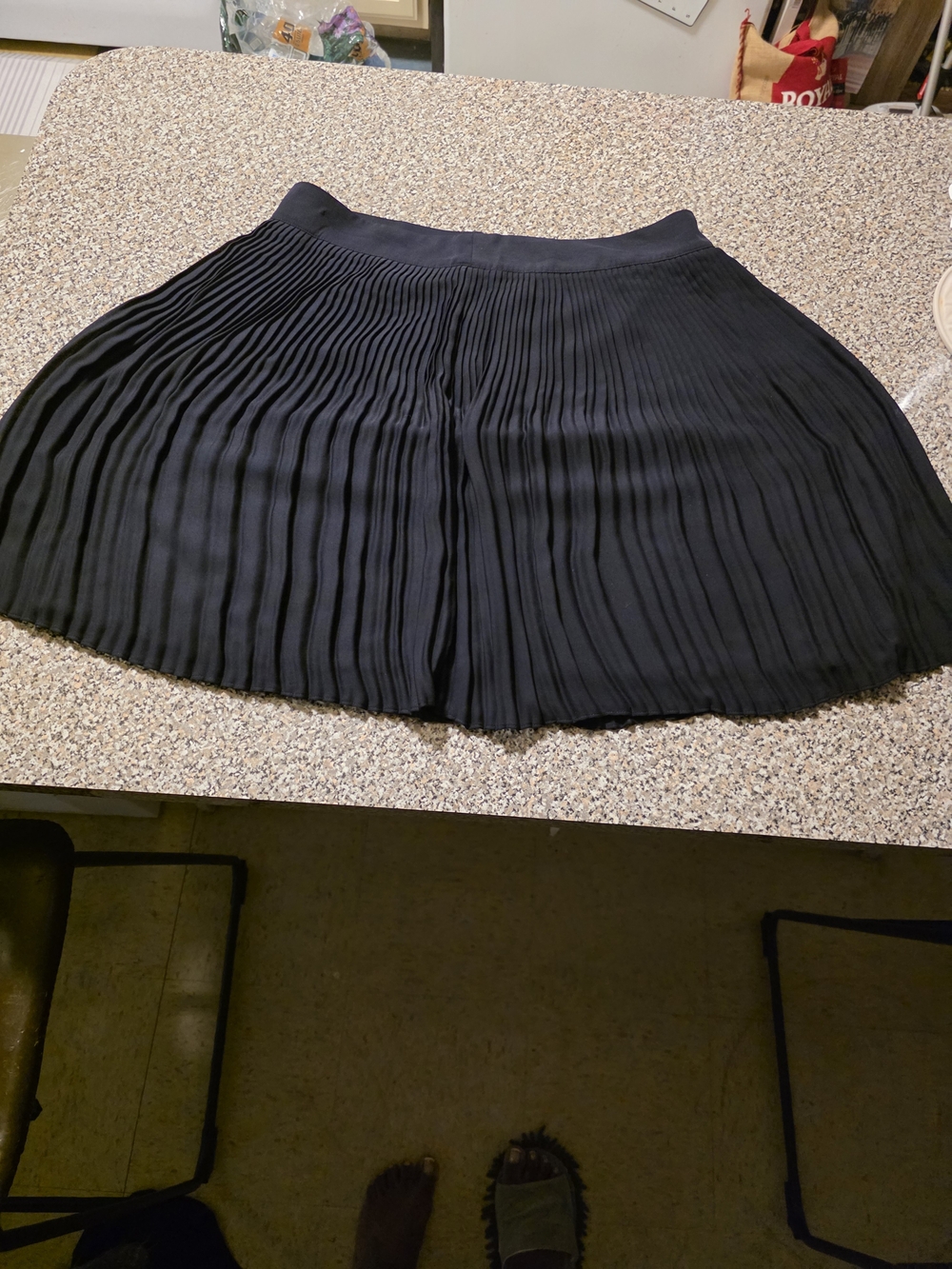 Ann Taylor Black Pleated Circle Skirt - Picture 1 of 6
